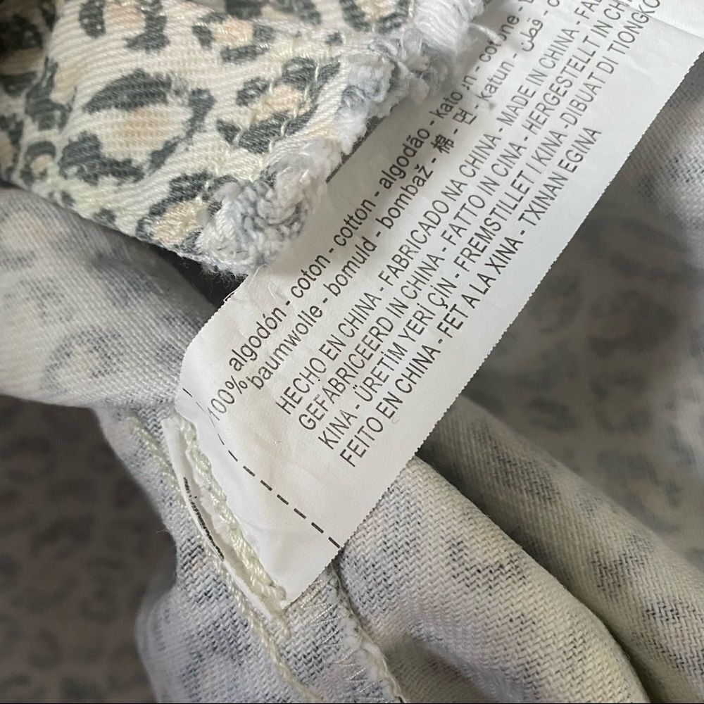 ZARA-OVERSIZED Animal Print Button Down Denim Top (Size:Small) - Picture 7 of 8